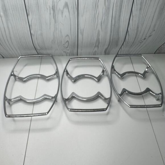 Set of 3 Vintage CORNING WARE Casserole Stand Metal Trivet Pyrex Holders - Picture 1 of 12